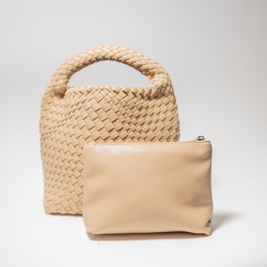 Women SHOE MARKET | Woven Hobo-Nude