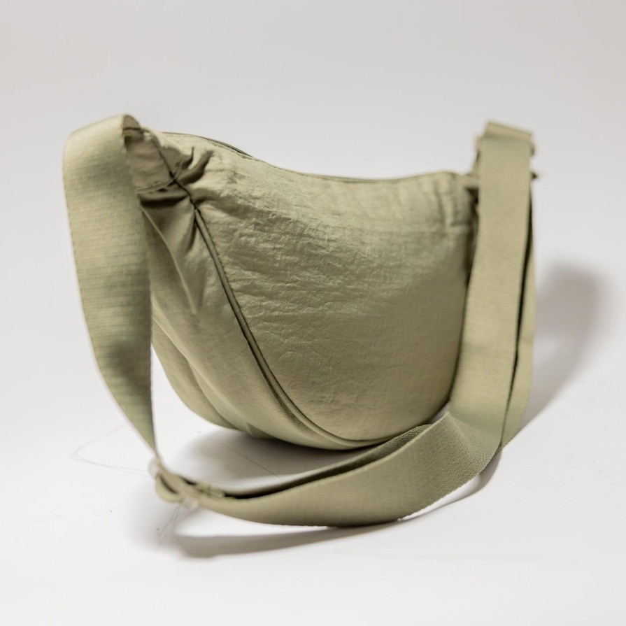 Women SHOE MARKET | Textile Moon Bag-Green