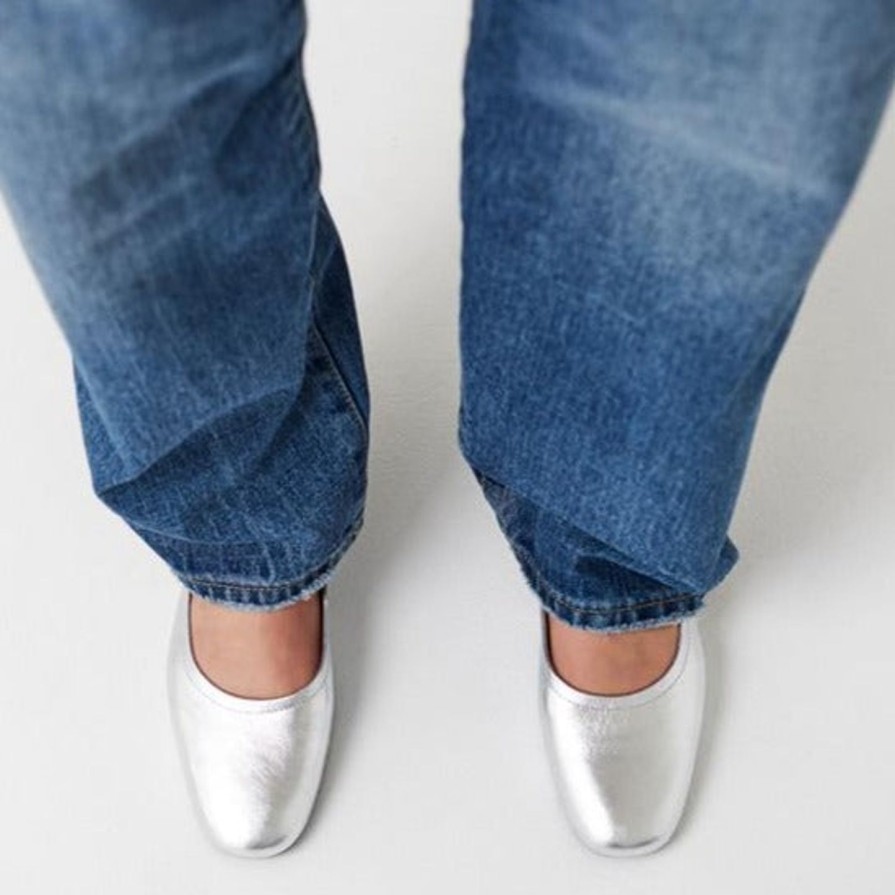 Women VAGABOND SHOEMAKERS | Vagabond Jolin Plain Flats In Silver