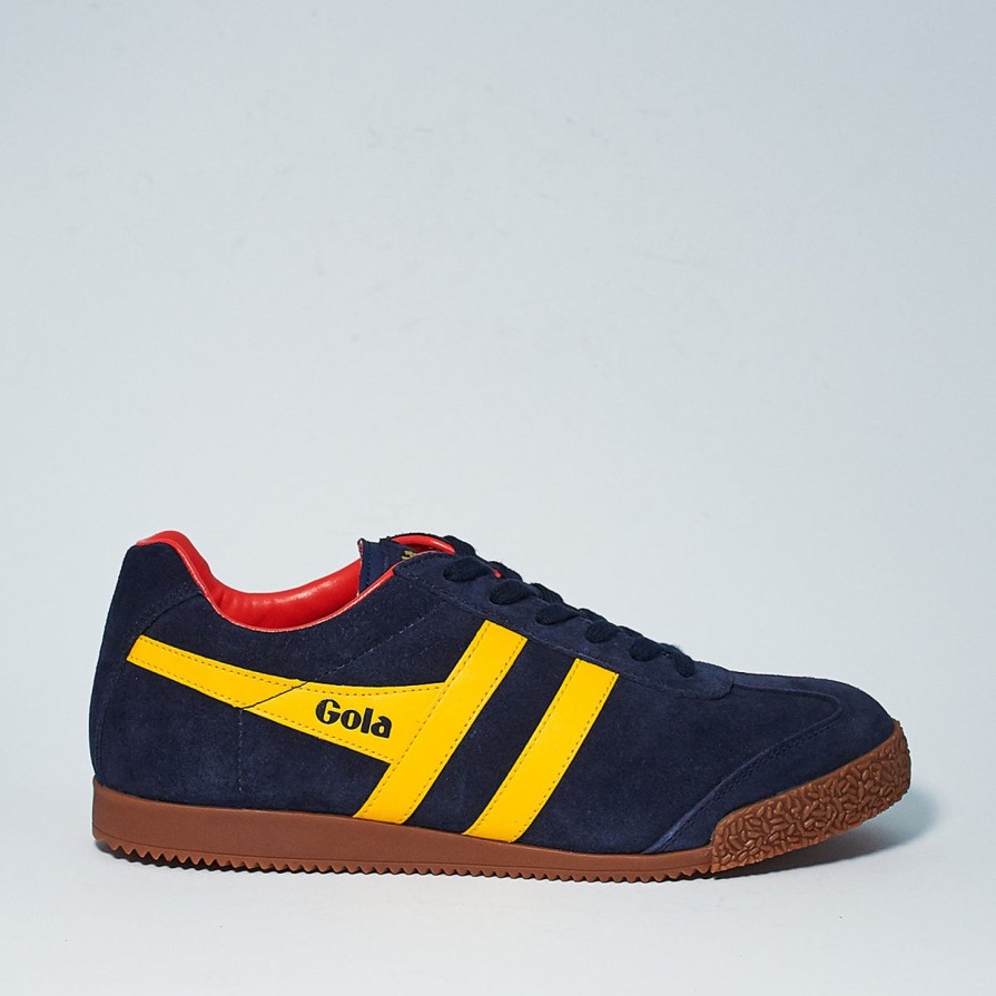 Men GOLA | Gola Harrier Suede Men'S Navy/Sun