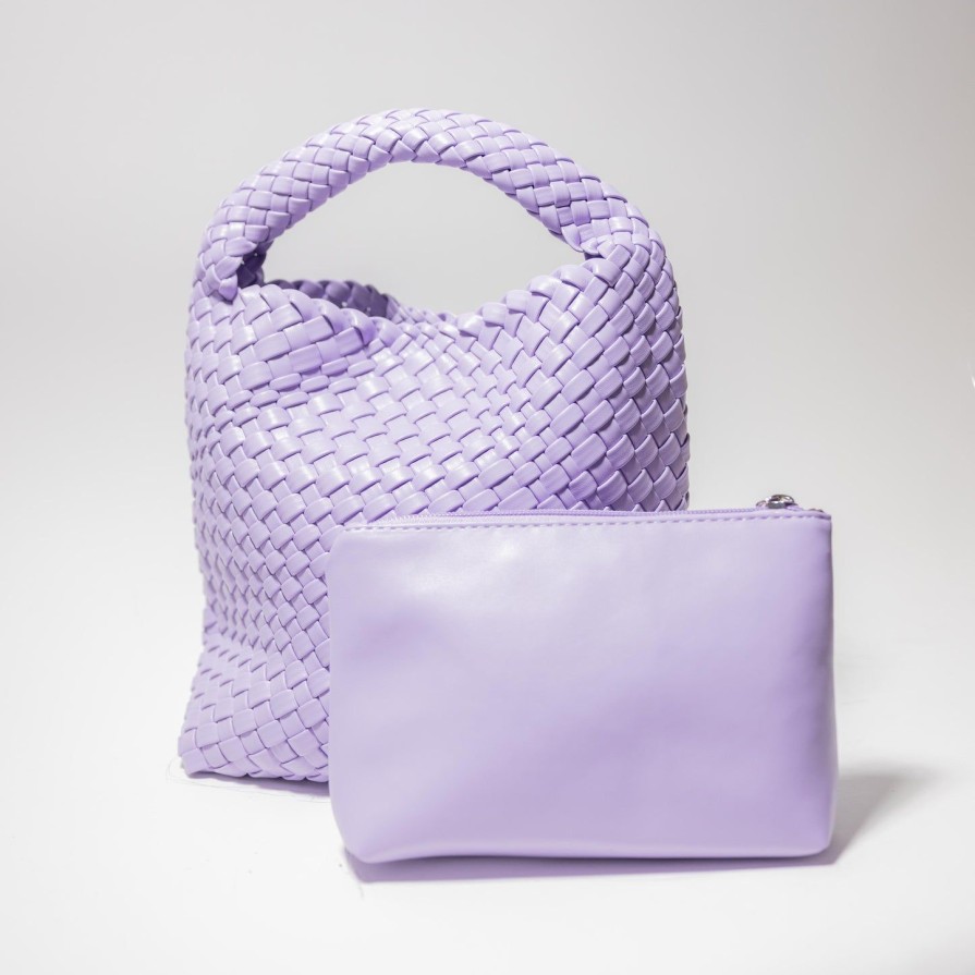 Women Shoe Market NYC | Woven Hobo-Lavender