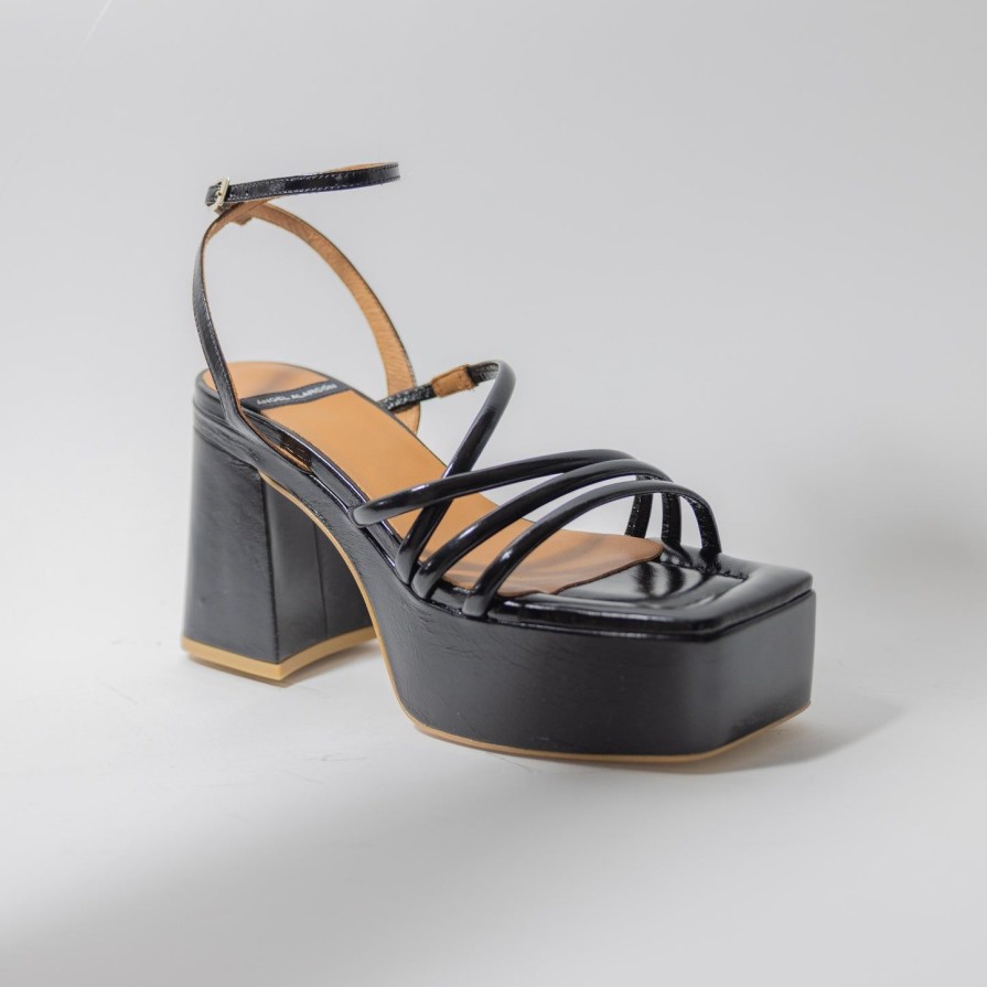 Women ANGEL ALACRON | Angel Alacron Amy Strappy Platform Black