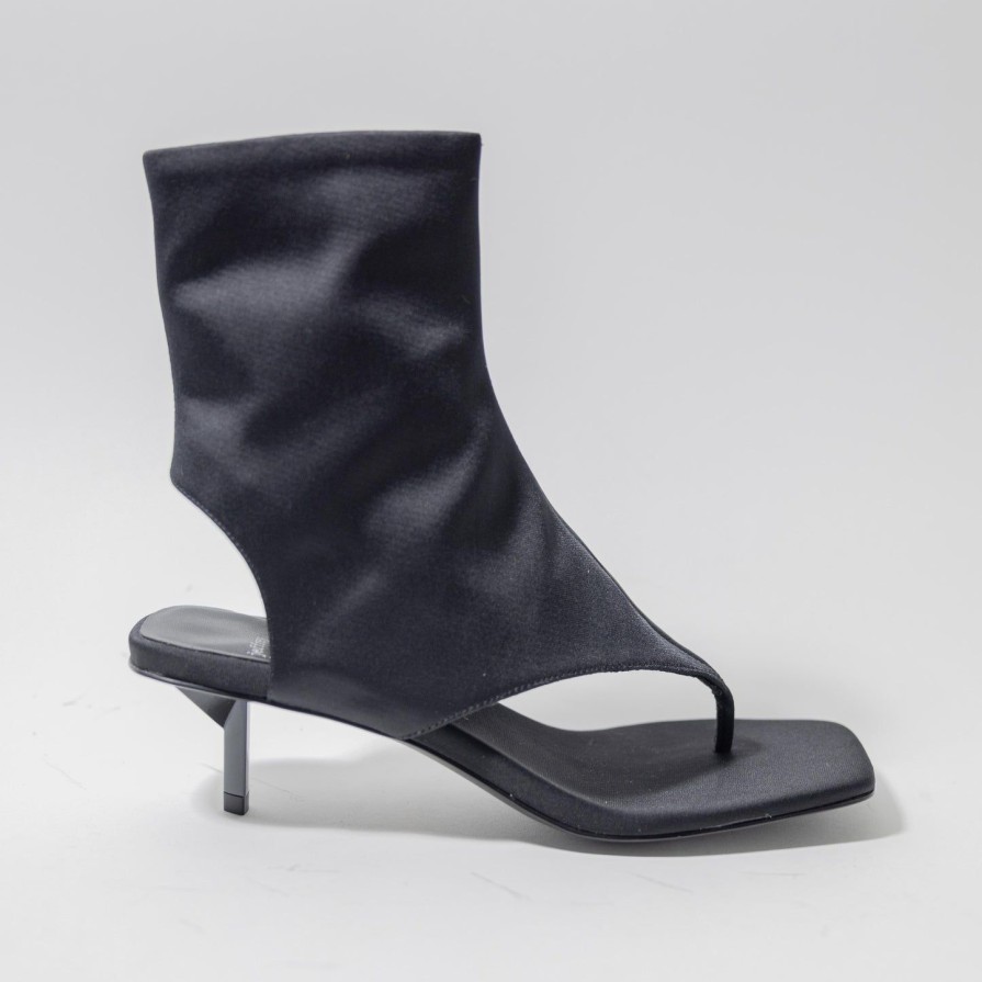 Women JEFFREY CAMPBELL | Jeffrey Campbell Assured Mh Ankle Hi Thong Bootie Blk