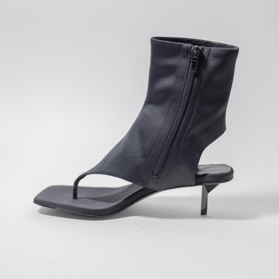 Women JEFFREY CAMPBELL | Jeffrey Campbell Assured Mh Ankle Hi Thong Bootie Blk