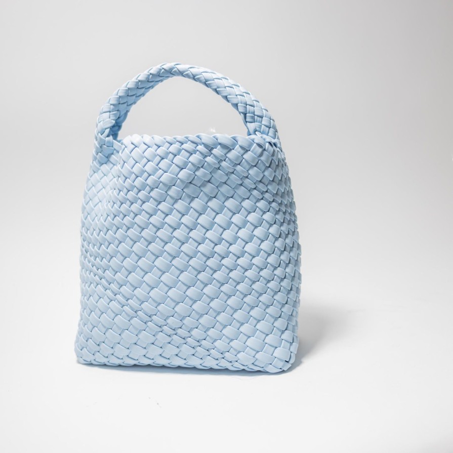 Women SHOE MARKET | Woven Hobo-Light Blue