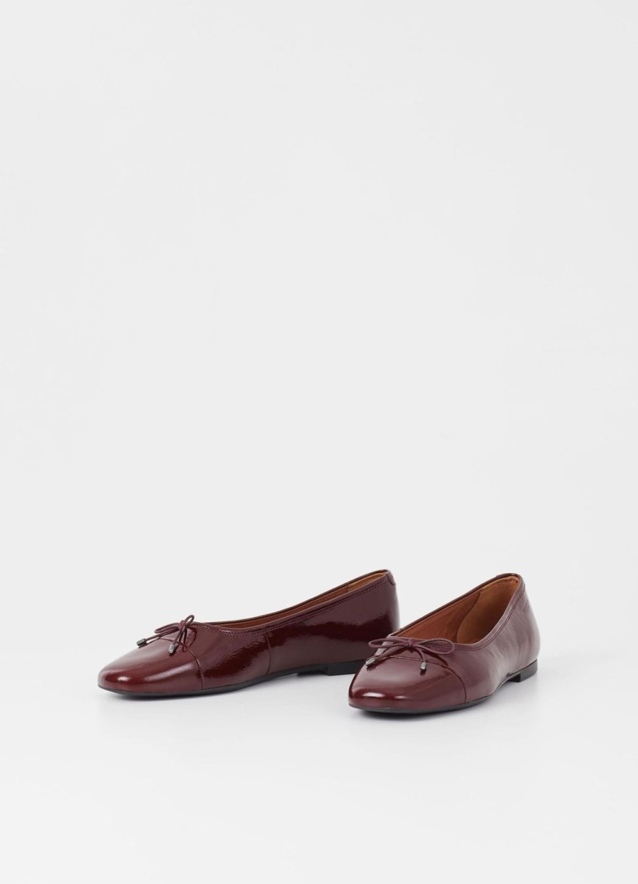 Women VAGABOND SHOEMAKERS | Vagabond Jolin Ballet Flats - Dark Cherry