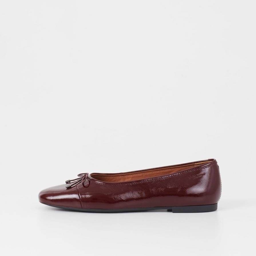 Women VAGABOND SHOEMAKERS | Vagabond Jolin Ballet Flats - Dark Cherry