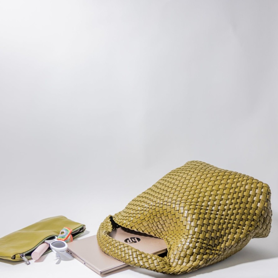 Women SHOE MARKET | Large Woven Hobo-Olive