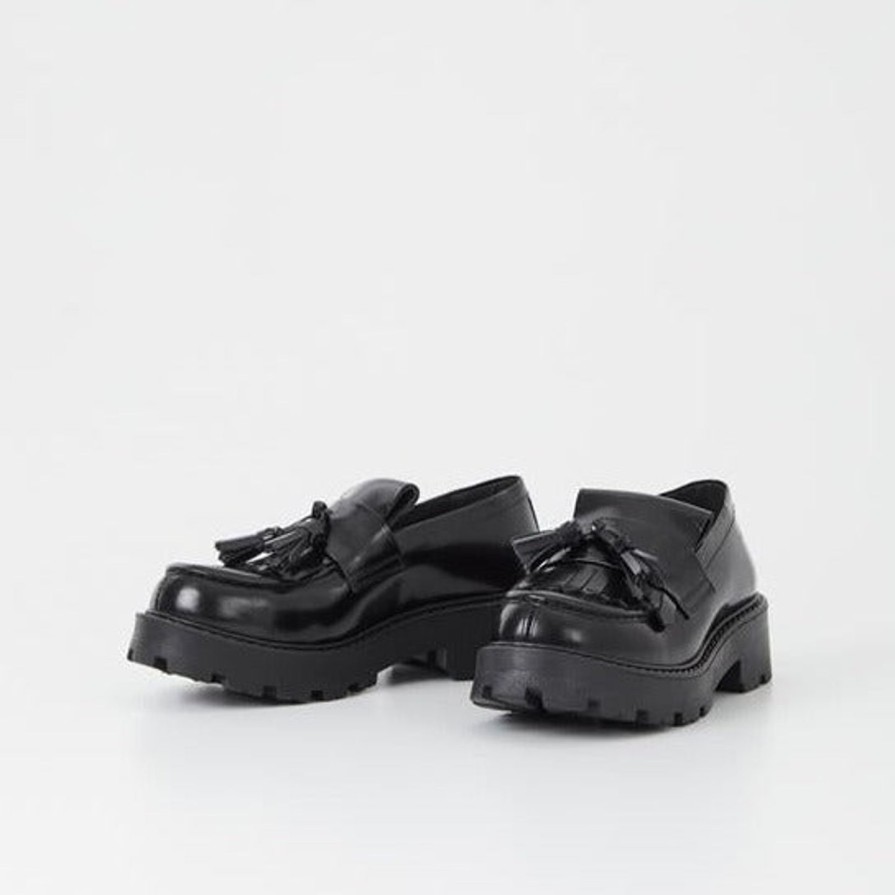 Women VAGABOND SHOEMAKERS | Vagabond Cosmo 2.0 Loafer Tassle - Black Blk Leather