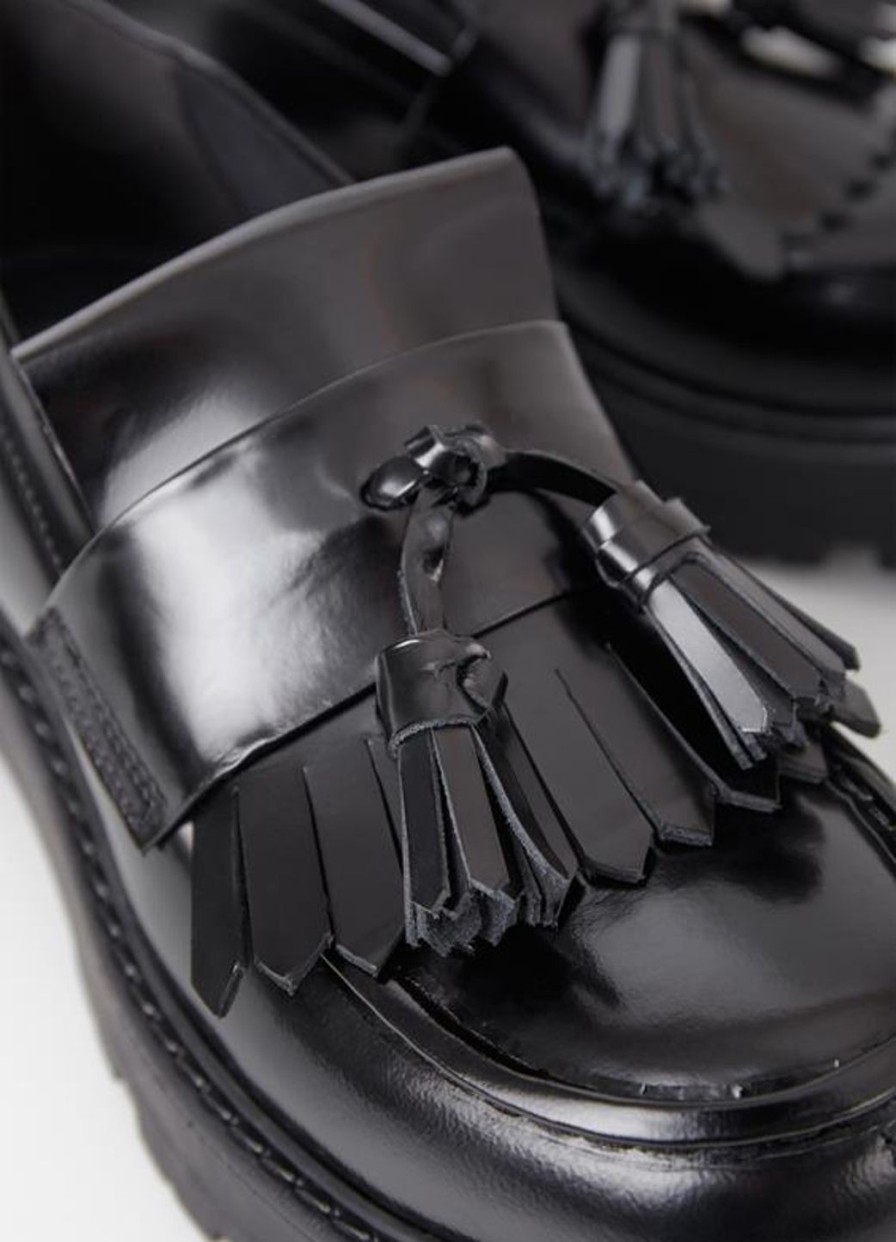 Women VAGABOND SHOEMAKERS | Vagabond Cosmo 2.0 Loafer Tassle - Black Blk Leather