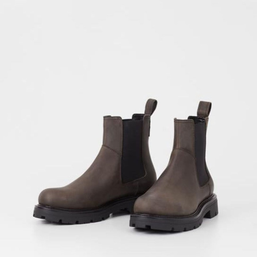 Men VAGABOND SHOEMAKERS | Vagabond Cameron Chelsea Boots Oil Grey