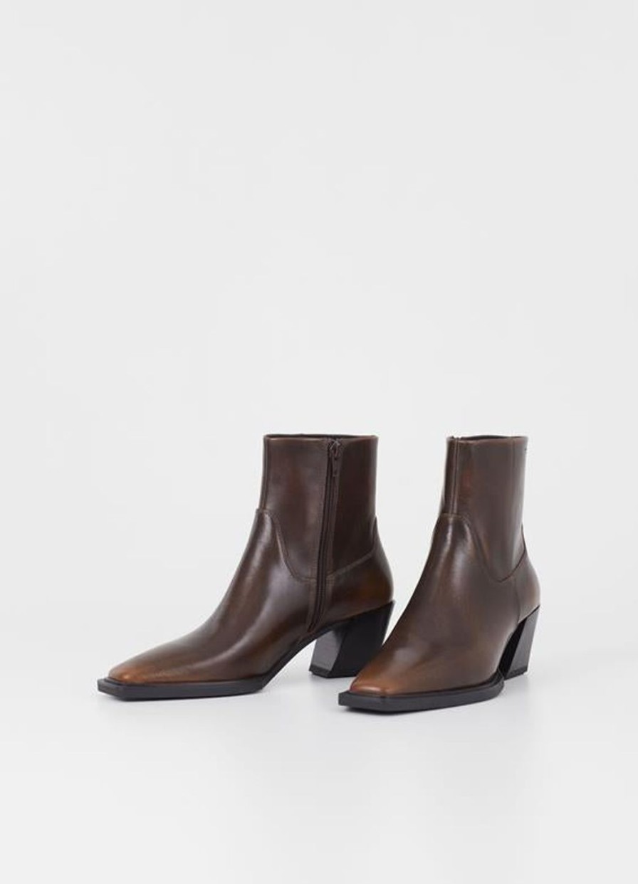 Women VAGABOND SHOEMAKERS | Vagabond Alina Zip Bootie Brown