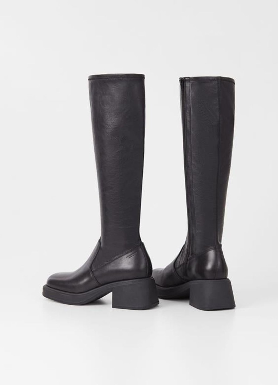 Women VAGABOND SHOEMAKERS | Vagabond Dorah Tall Stretch Boots Black