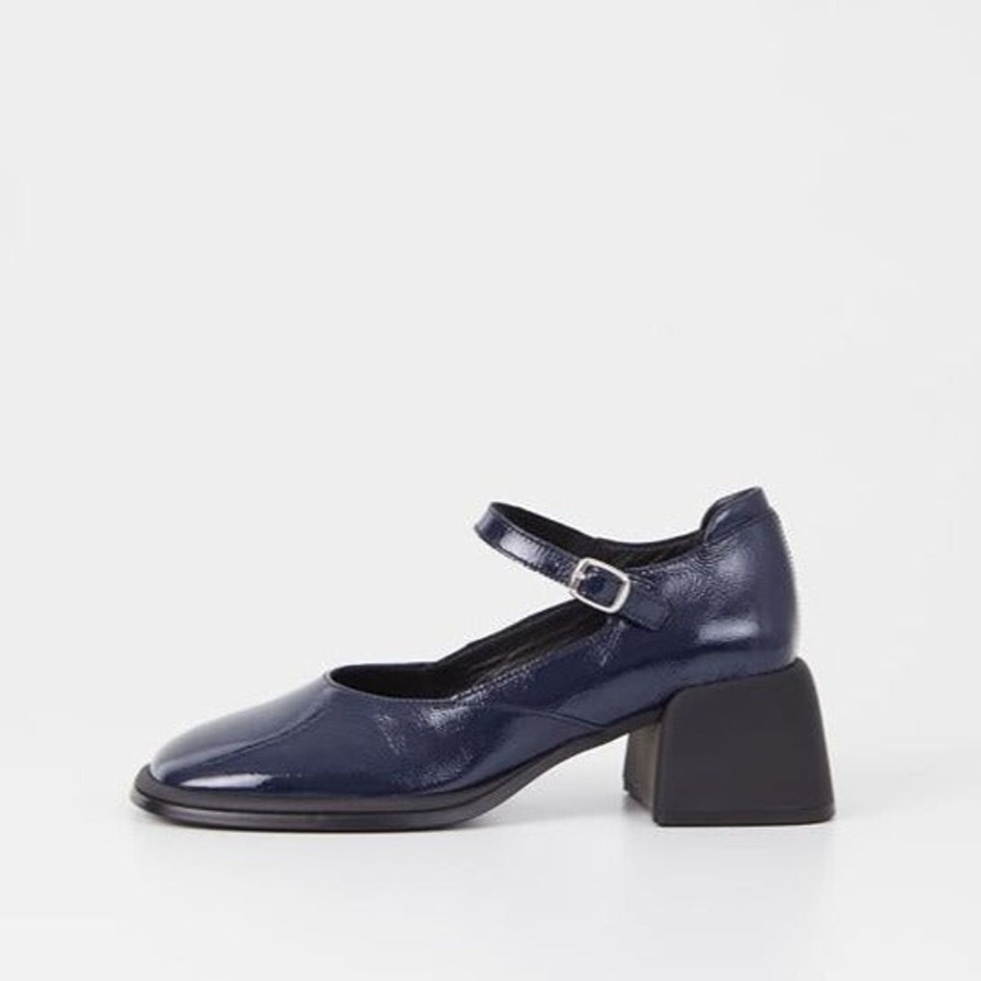 Women VAGABOND SHOEMAKERS | Vagabond Ansie Mj Patent Leather Dark Blue