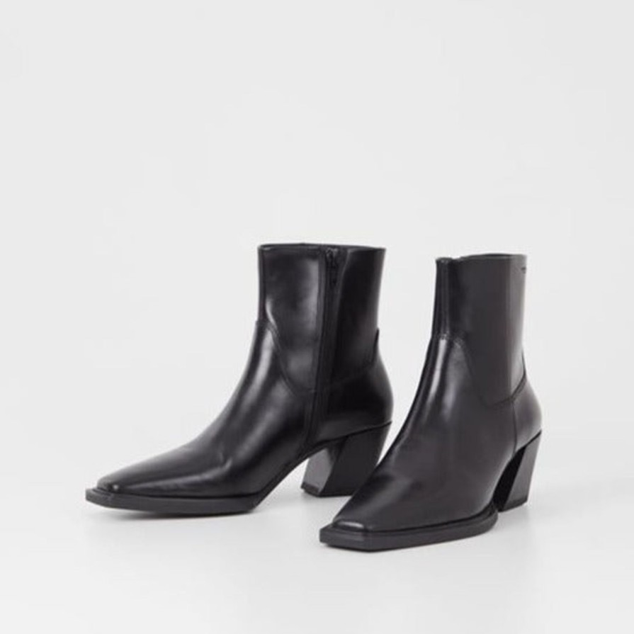 Women VAGABOND SHOEMAKERS | Vagabond Alina Zip Booties Black